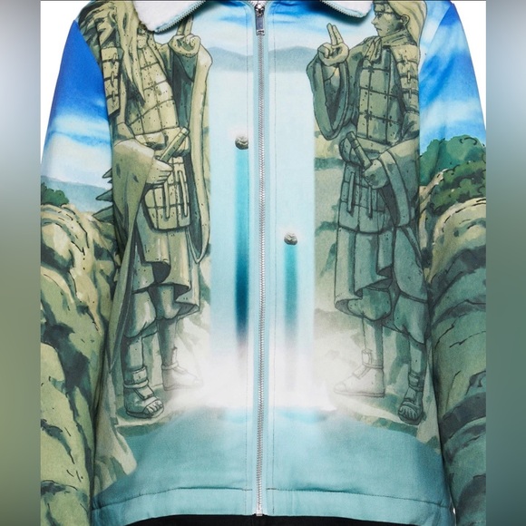 Anime Valley Warrior Trucker Naruto Jacket- Warm Sherpa Perfect Gift Size M
